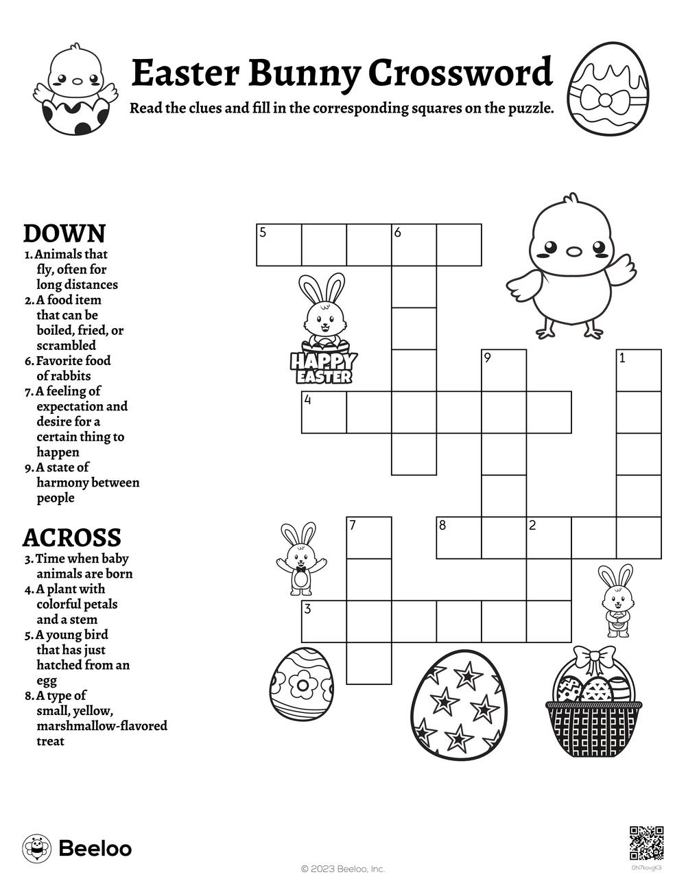 Springtime Easter themed Crossword Puzzles Beeloo Printable Crafts And Activities For Kids Springtime Easter themed Crossword Puzzles Beeloo Printable Crafts And Activities For Kids