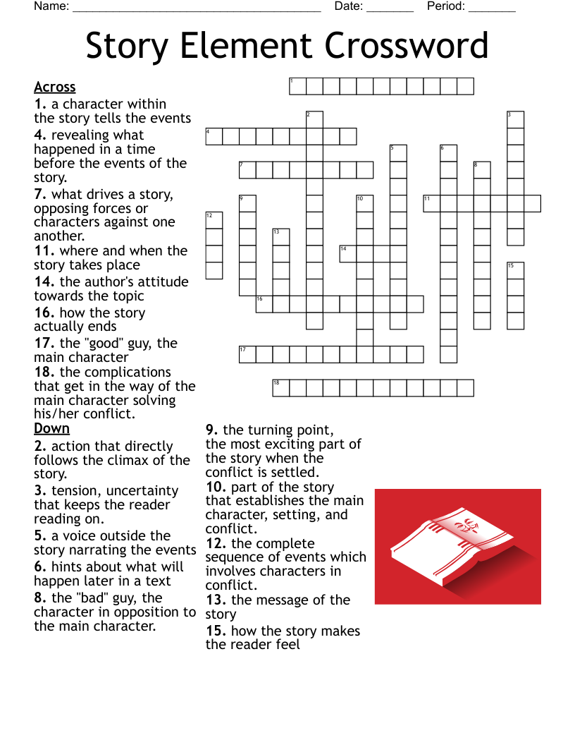 Story Elements Crossword WordMint Story Elements Crossword WordMint