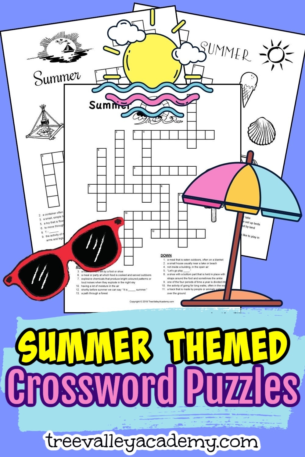 Summer Crossword Puzzles For Kids Tree Valley Academy Summer Crossword Puzzles For Kids Tree Valley Academy