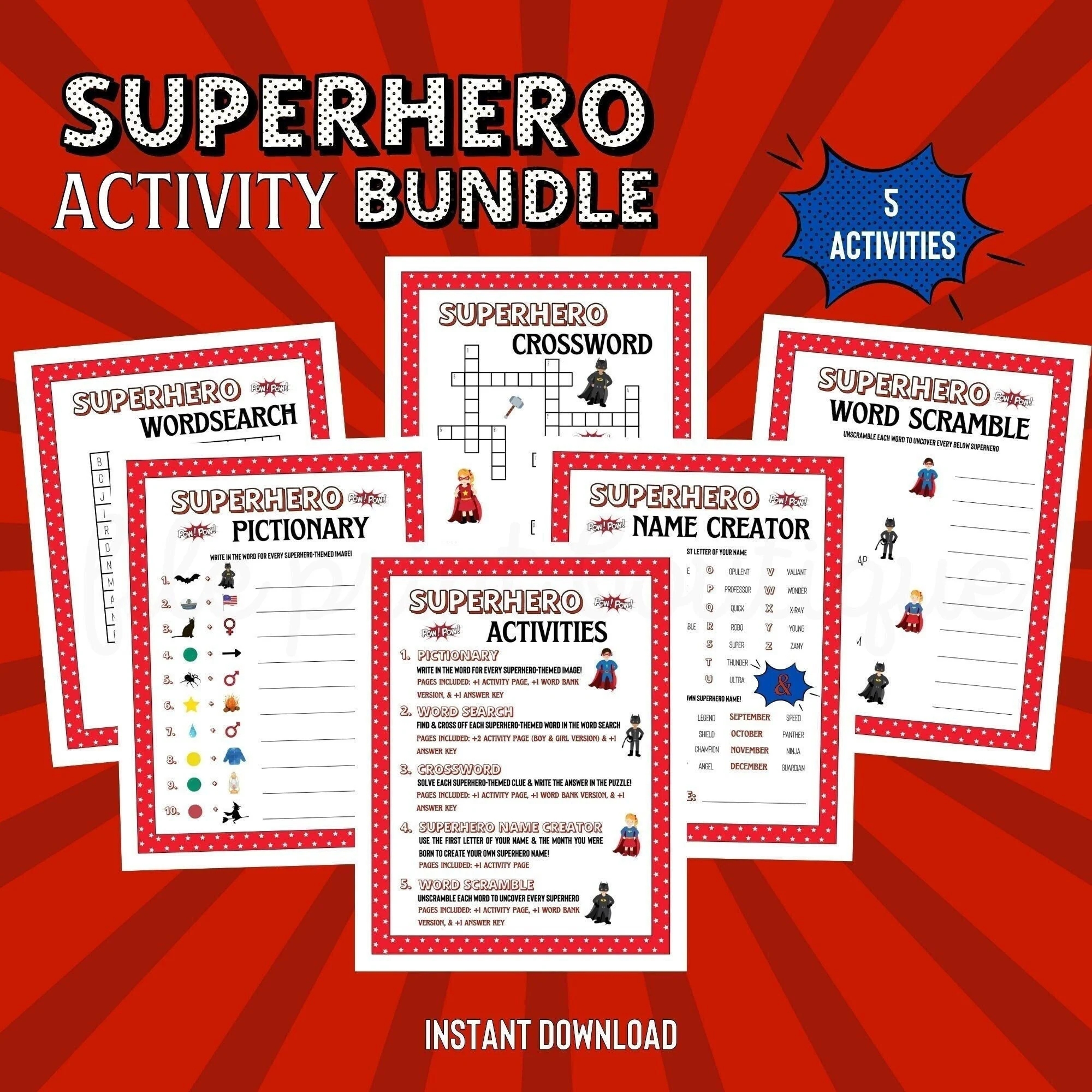 Free Printable Girl Superhero Crosswords Free Printable Girl Superhero Crosswords