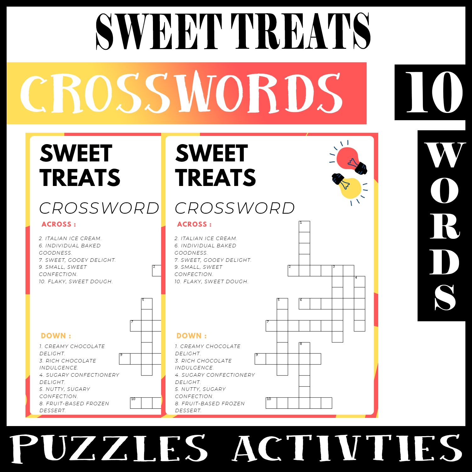 Crossword Puzzles Dessert Printables Crossword Puzzles Dessert Printables