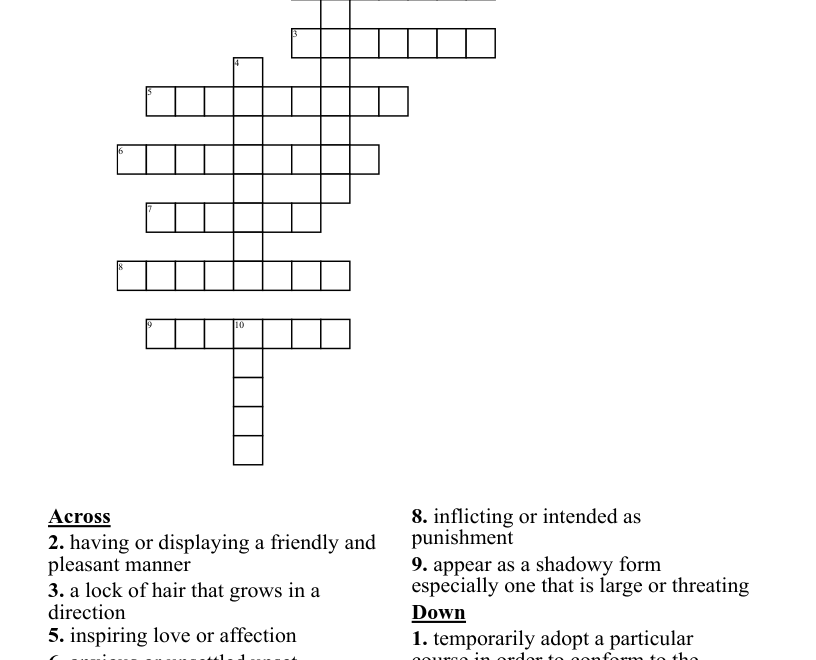 Teenage Wastland Crossword WordMint