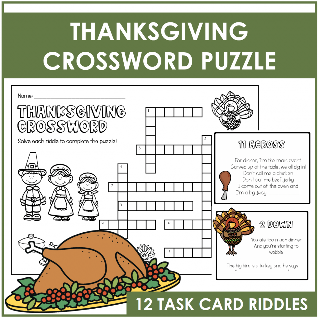 Crossword Puzzles For Thanksgiving Printable Crossword Puzzles For Thanksgiving Printable