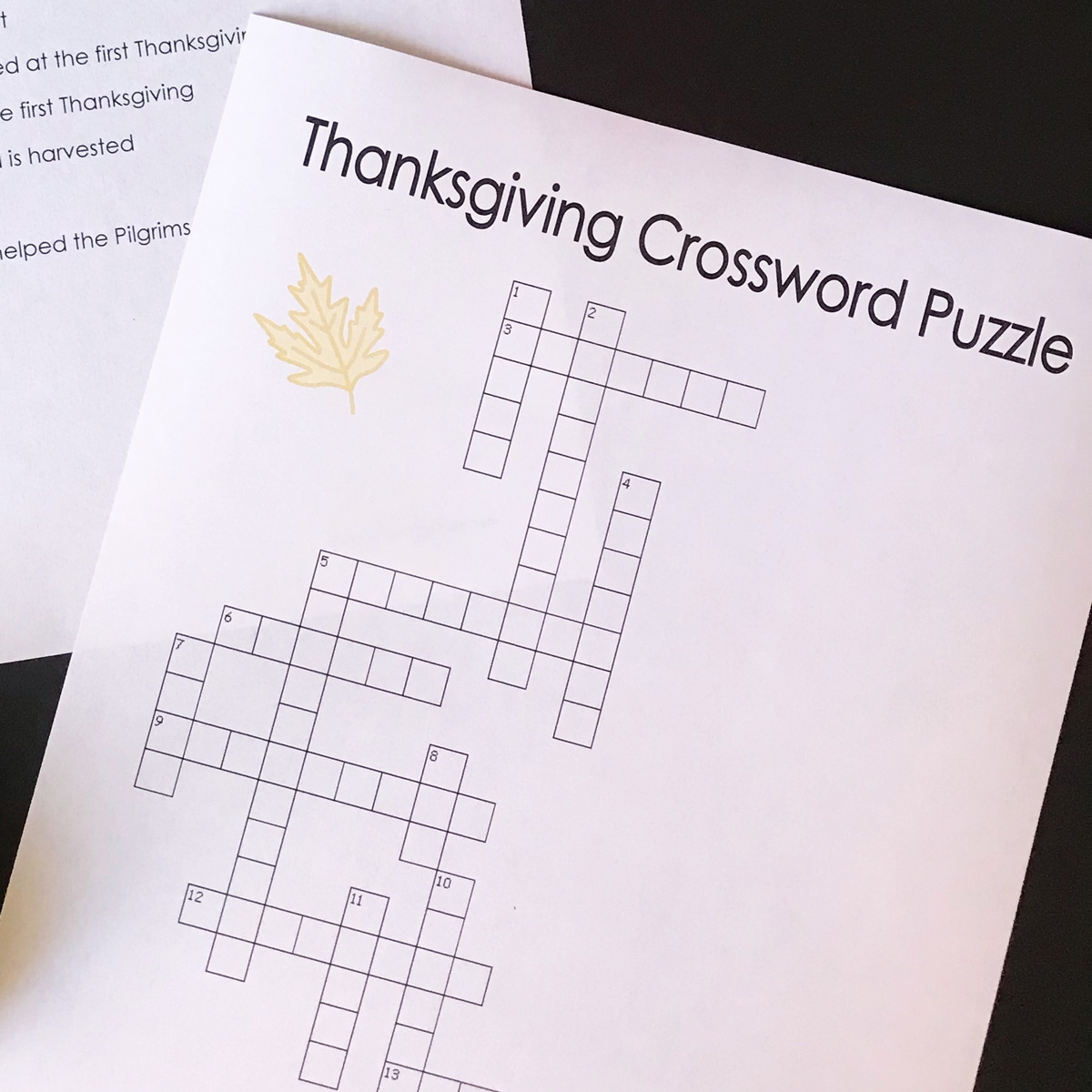 Easy Thanksgiving Crossword Puzzle Printable Easy Thanksgiving Crossword Puzzle Printable