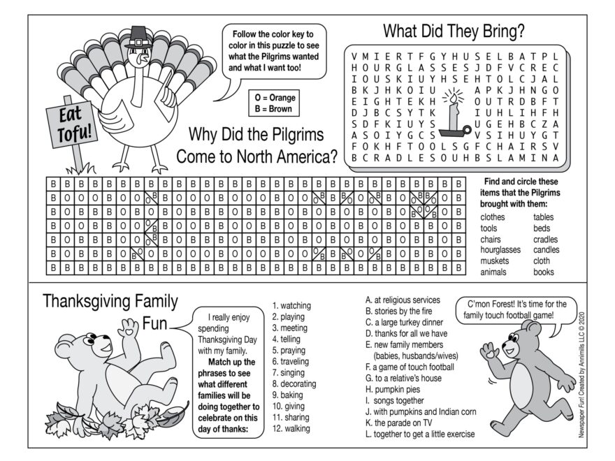 Thanksgiving Printable Puzzle Set Pilgrims Journey To Freedom Made By Teachers