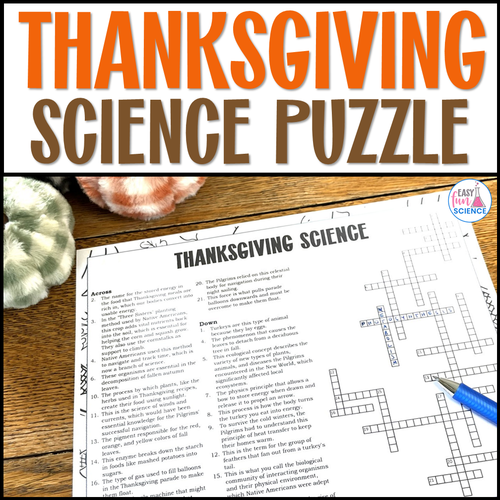 Crossword Puzzle Printable For Middle School