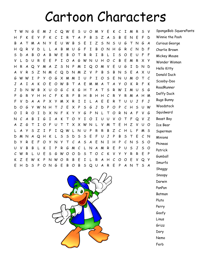 The Amazing World Of Gumball Word Search WordMint