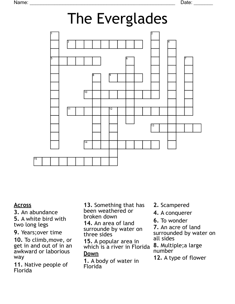 The Everglades Crossword WordMint