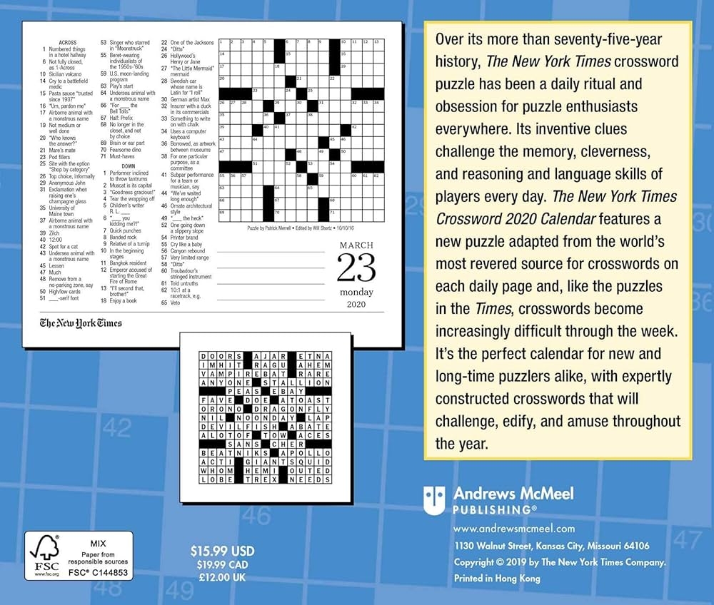 Daily Crossword Puzzles Printable Daily Crossword Puzzles Printable