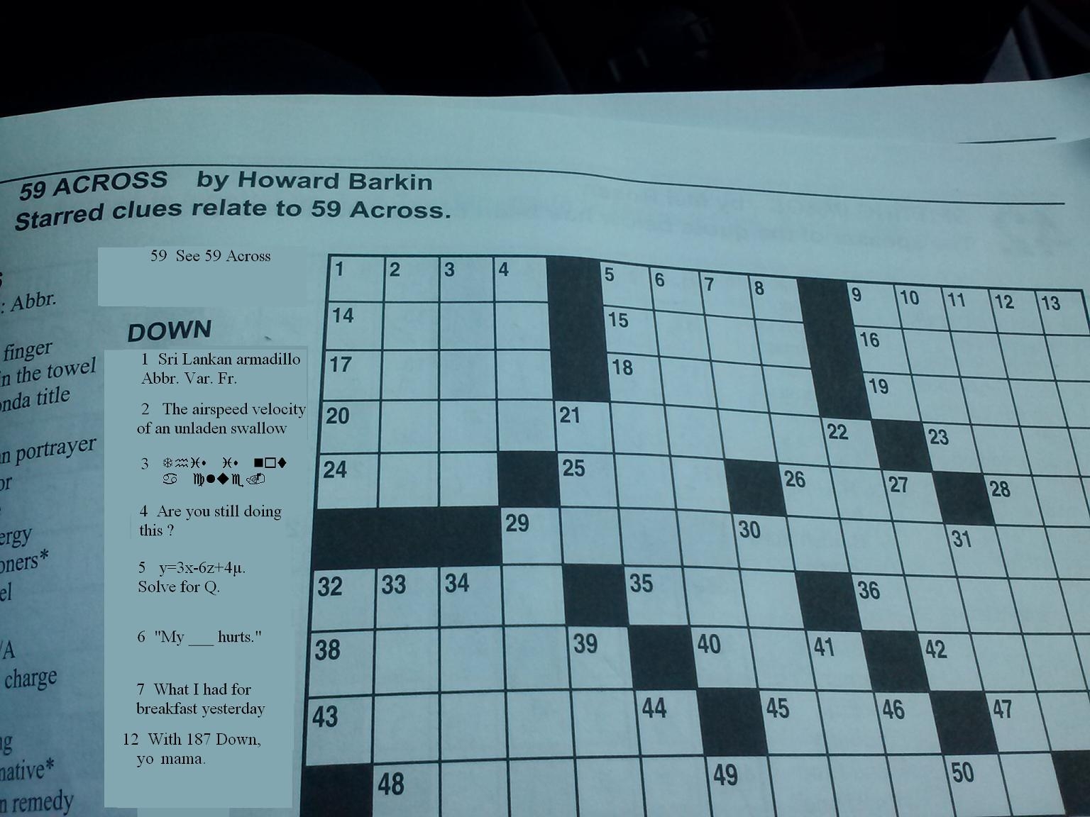 The Pre Shortzian Puzzle Project Litzer Of The Month The Pre Shortzian Puzzle Project Litzer Of The Month