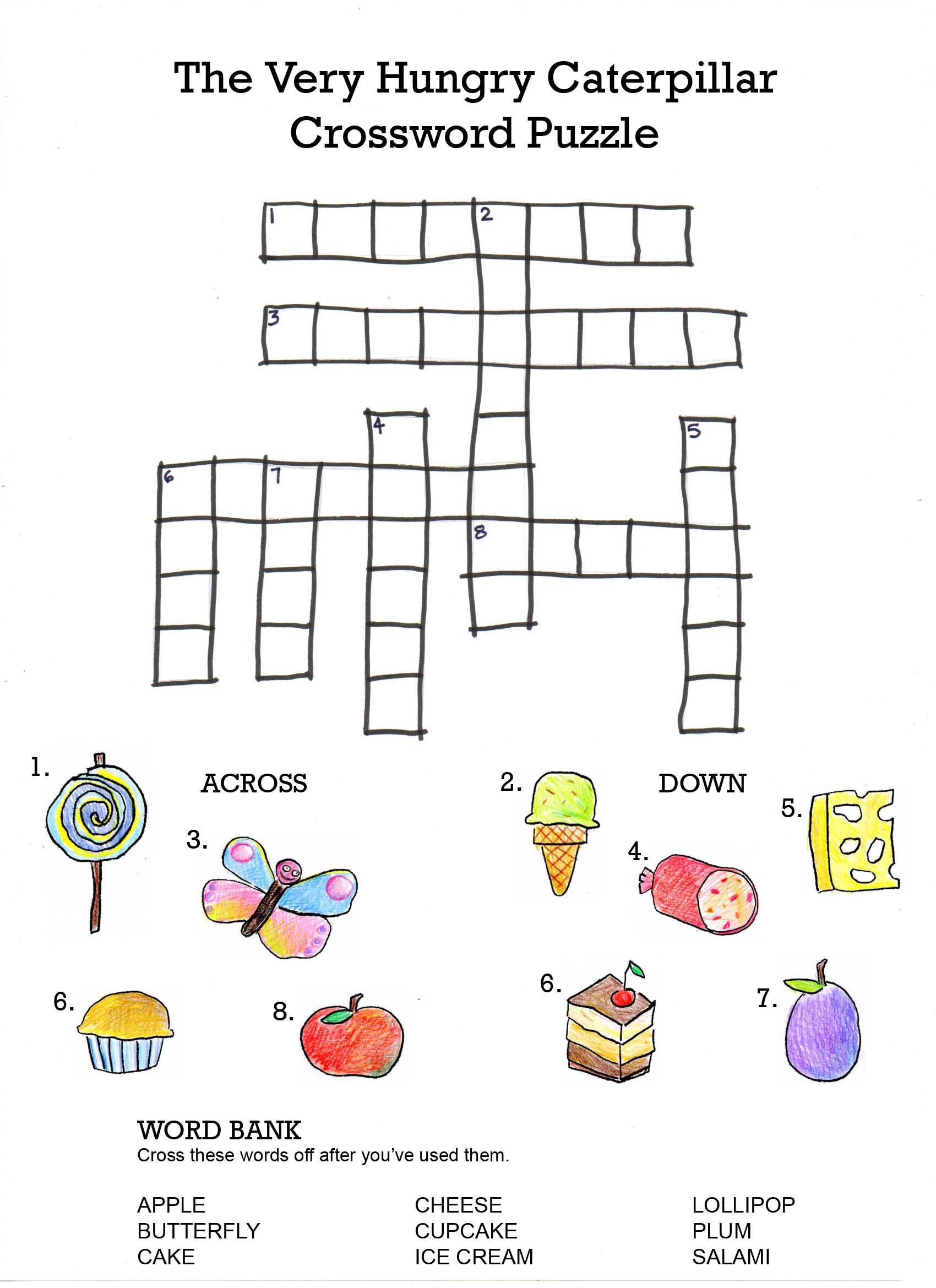 The Very Hungry Caterpillar Crossword ARTiculation360 The Very Hungry Caterpillar Crossword ARTiculation360