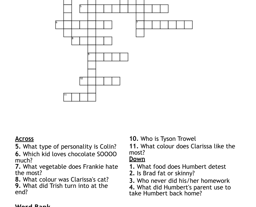 The World Worst Children 2 Crossword WordMint