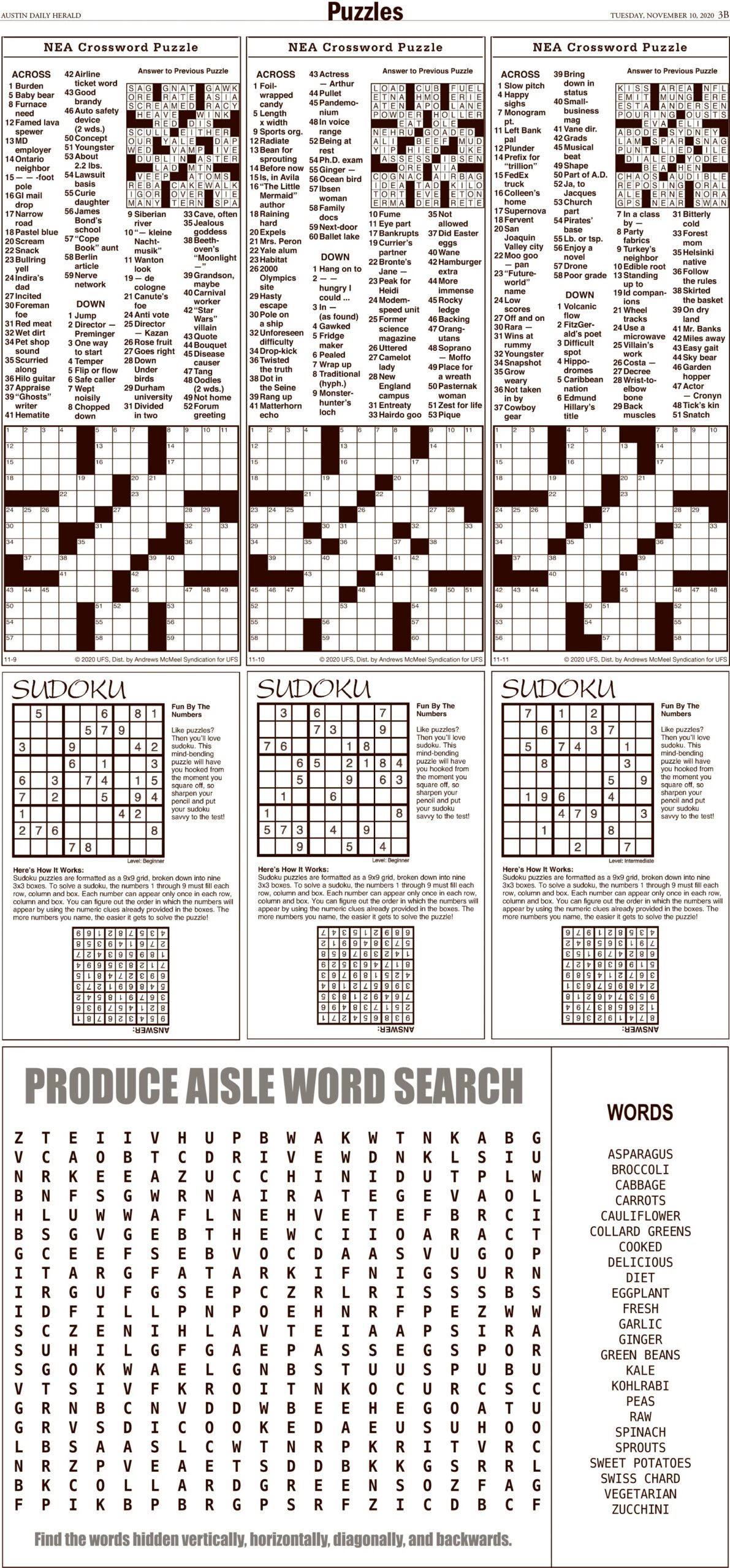 Daily Printable Crossword Puzzles Daily Printable Crossword Puzzles