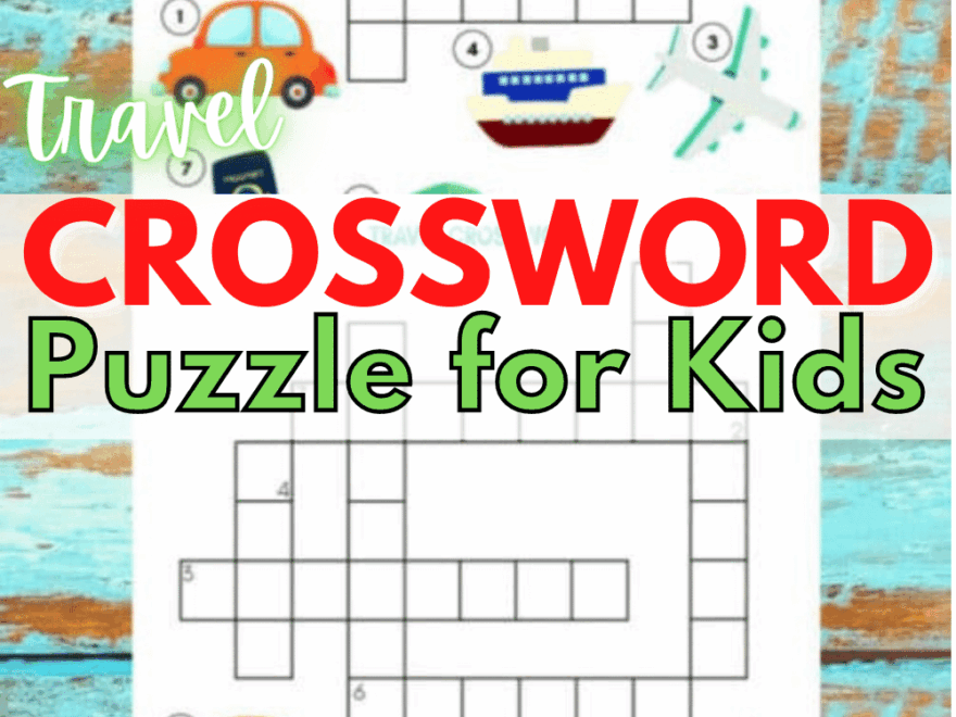 Travel Crossword Puzzle For Kids Worksheets Library