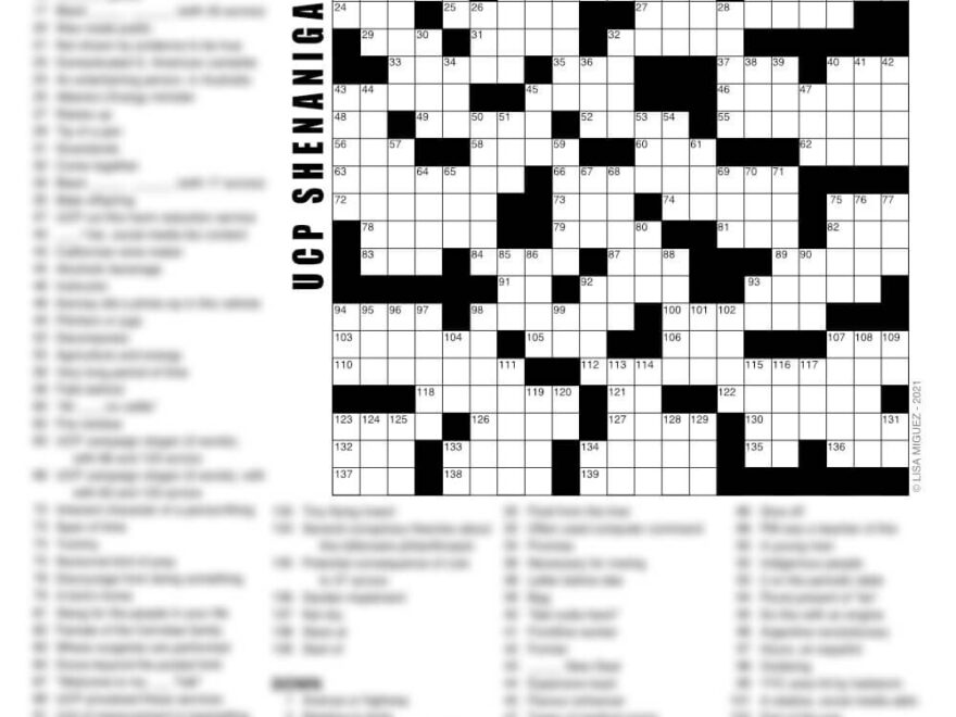 UCP Shenanigans 2 0 FREE Printable Crossword Puzzle Grafxbylisa