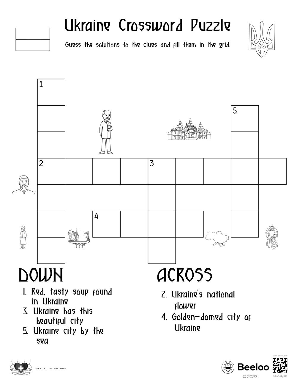 Ukraine Crossword Puzzle Beeloo Printable Crafts And Activities For Kids Ukraine Crossword Puzzle Beeloo Printable Crafts And Activities For Kids