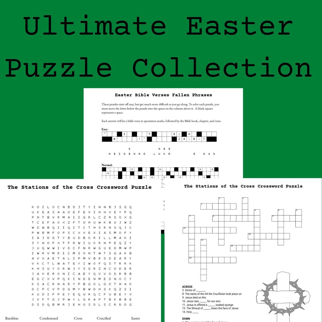 Ultimate Easter Bible Verses Fallen Phrases Puzzle PDF Etsy