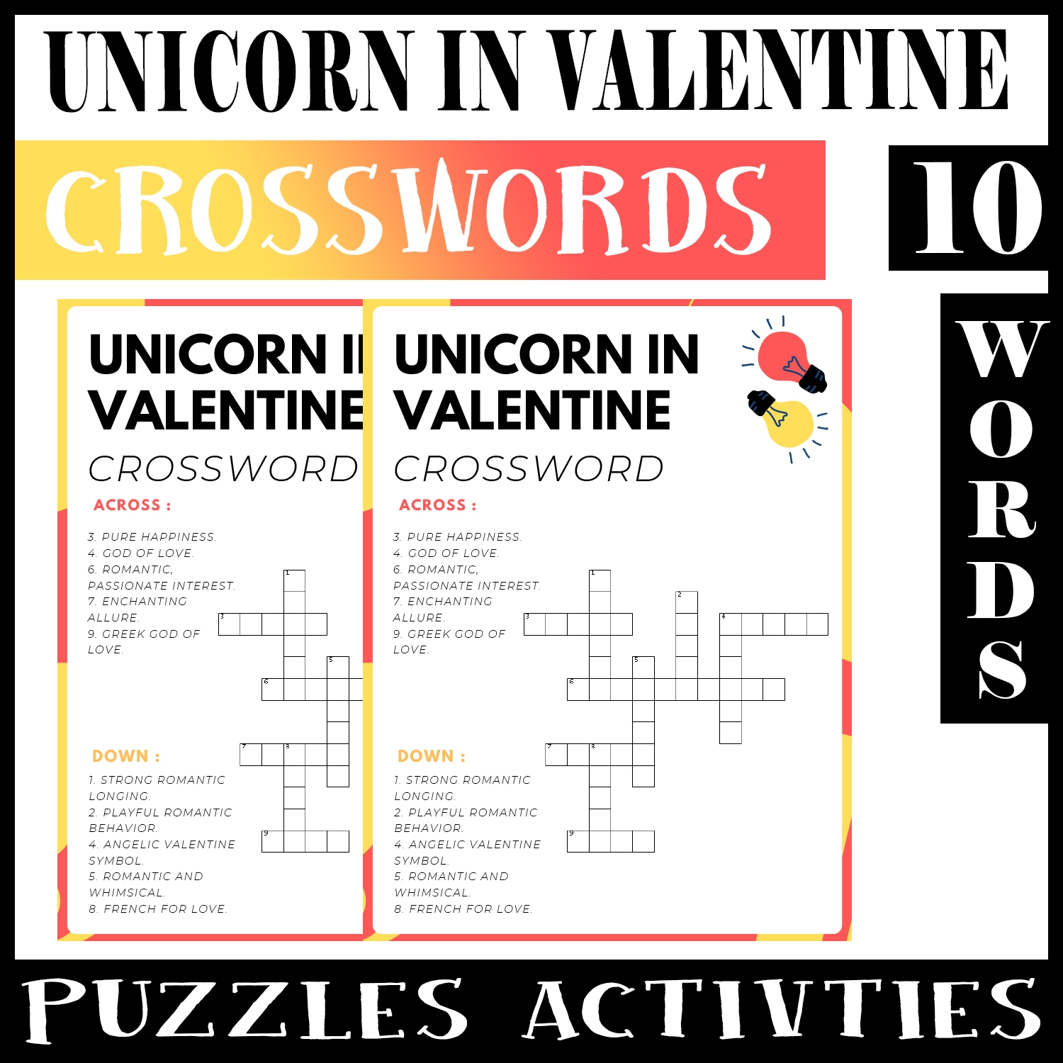Unicorn In Valentine No Prep Crossword Puzzle Worksheet Activity For Morning Work Made By Teachers Unicorn In Valentine No Prep Crossword Puzzle Worksheet Activity For Morning Work Made By Teachers