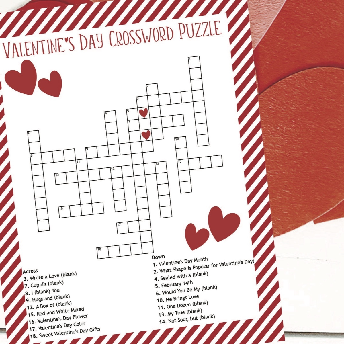February Crossword Puzzle Printable Vpk