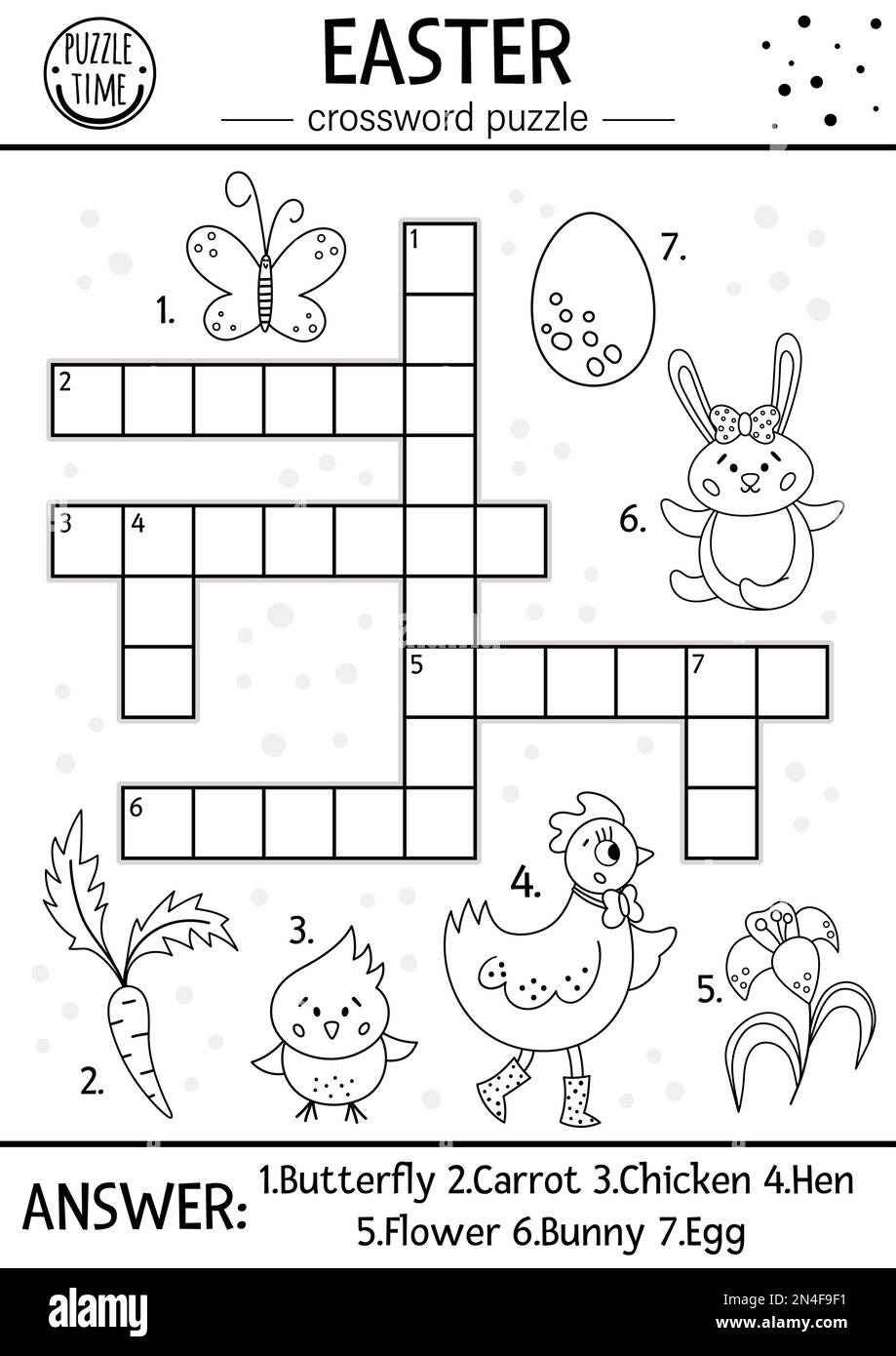 Vector Black And White Easter Crossword Puzzle For Kids Simple Spring Quiz With Holiday Objects And Animals For Children Activity Or Coloring Page W Stock Vector Image Art Alamy Vector Black And White Easter Crossword Puzzle For Kids Simple Spring Quiz With Holiday Objects And Animals For Children Activity Or Coloring Page W Stock Vector Image Art Alamy