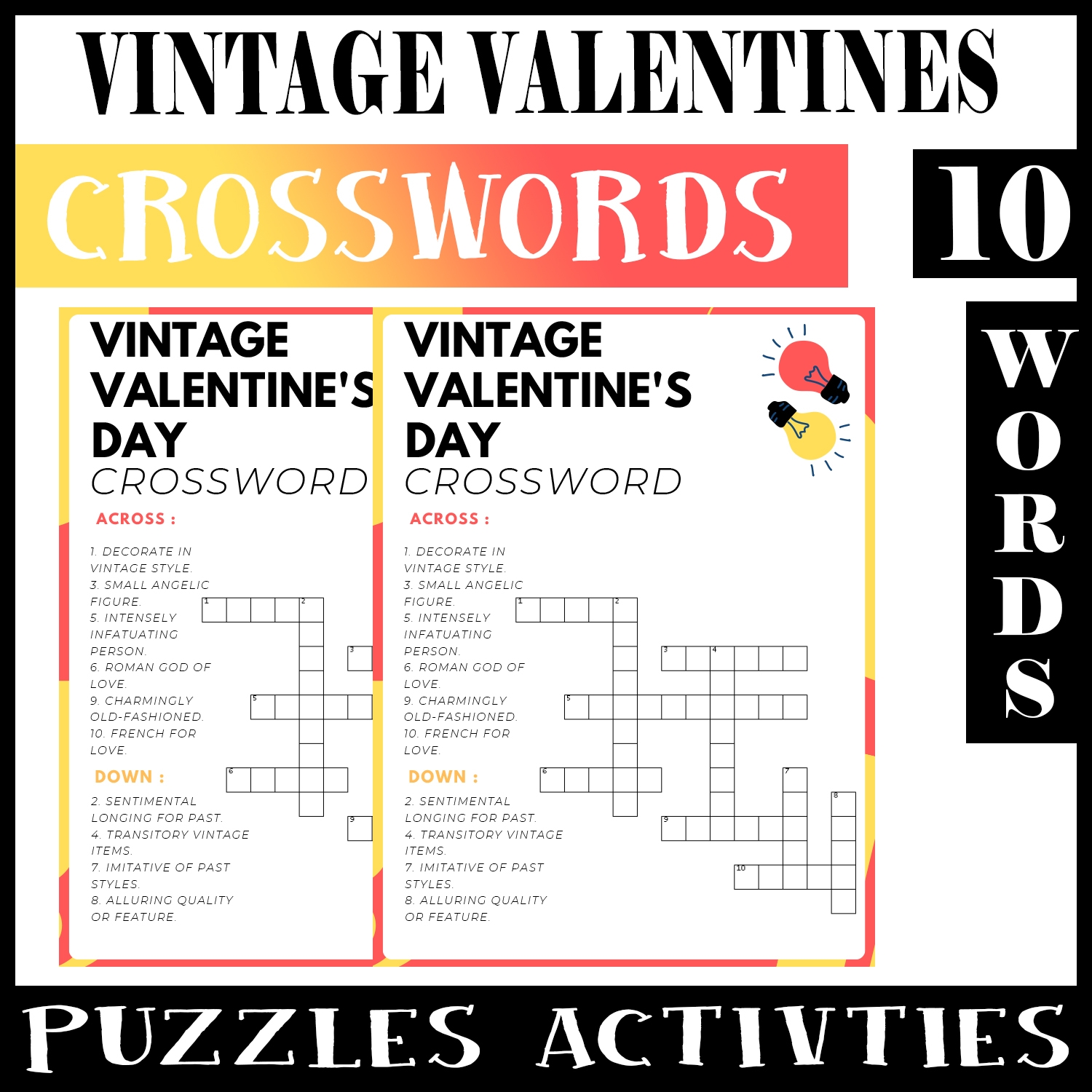 Vintage Valentine s Day No Prep Crossword Puzzle Worksheet Activity For Morning Work Made By Teachers Vintage Valentine s Day No Prep Crossword Puzzle Worksheet Activity For Morning Work Made By Teachers