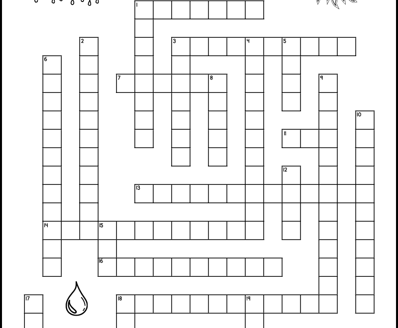 Water Cycle Crossword Puzzle Tree Valley Academy
