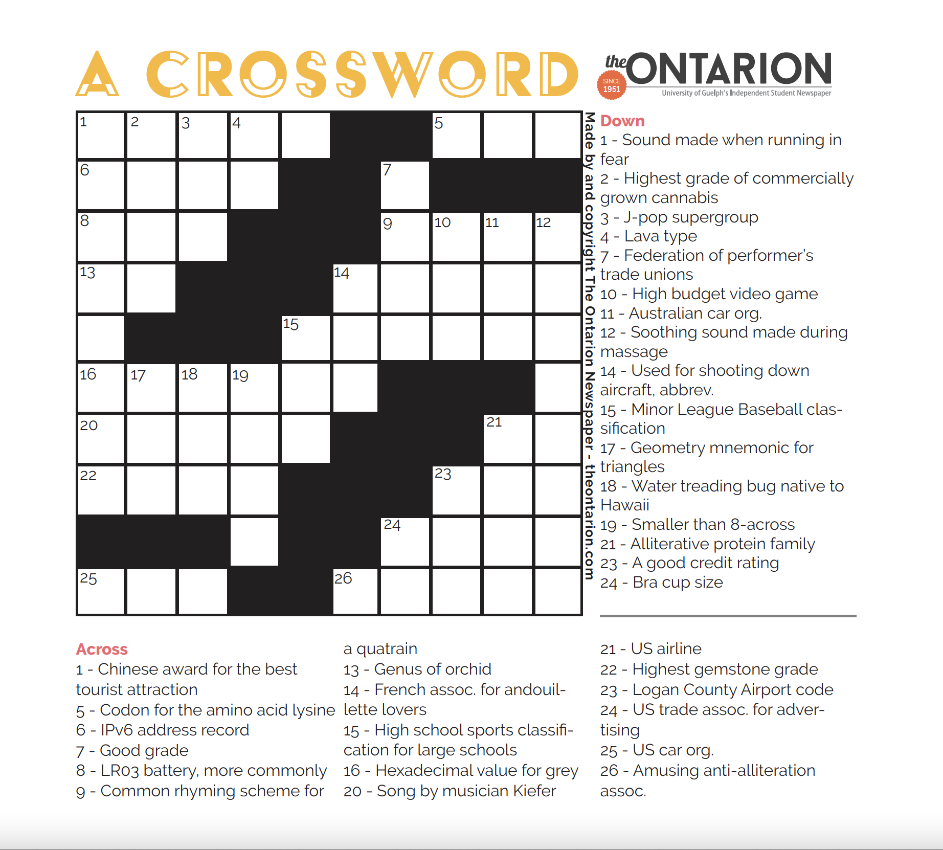 We Made A Crossword Is It The Hardest Or The Easiest One You ve Ever Done You Be The Judge R crossword We Made A Crossword Is It The Hardest Or The Easiest One You ve Ever Done You Be The Judge R crossword