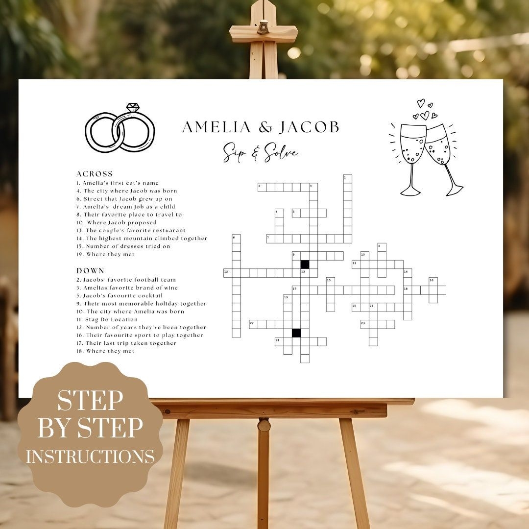 Wedding Crossword Puzzle Template Custom Sip And Solve Personalised Wedding Game Printable Crossword DIGITAL DOWNLOAD ONLY Wedding Crossword Puzzle Template Custom Sip And Solve Personalised Wedding Game Printable Crossword DIGITAL DOWNLOAD ONLY