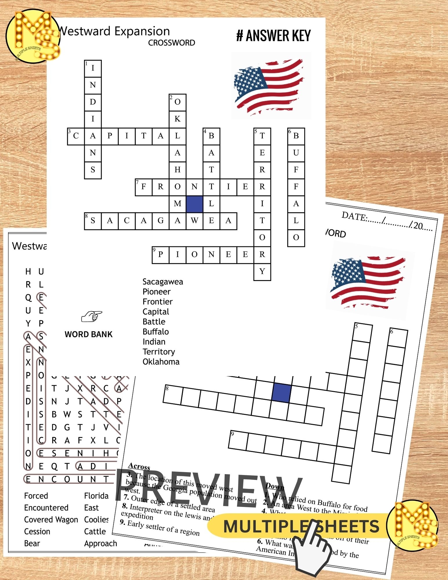 Westward Expansion Worksheets Crossword Word Scramble Word Search Made By Teachers