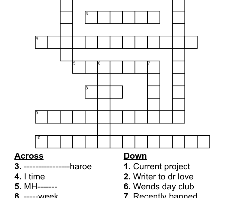 What s Up In 5th Grade Crossword WordMint