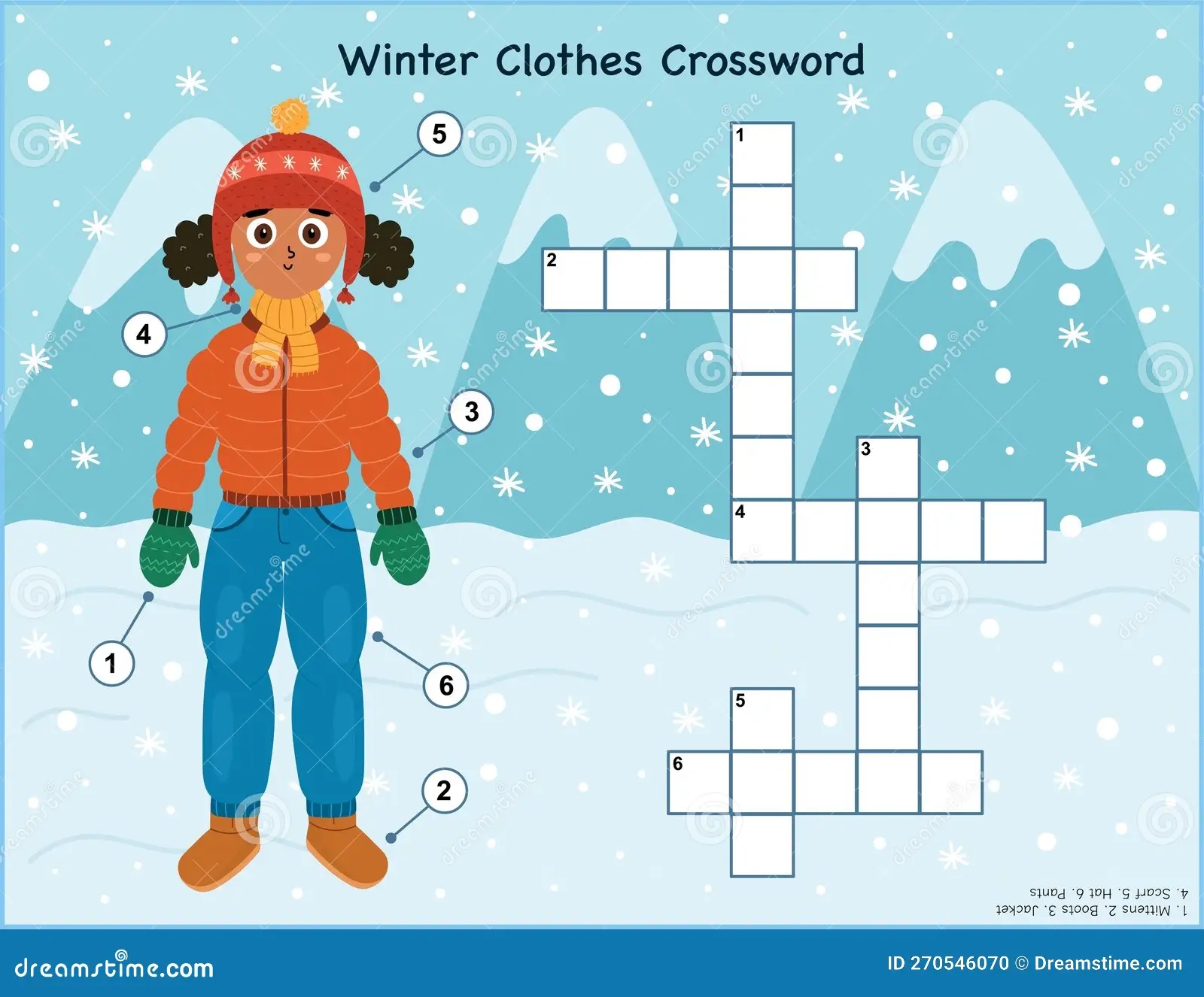 Winter Clothes Crossword Puzzle For Kids Educational Game With Cute Girl Stock Vector Illustration Of Children English 270546070 Winter Clothes Crossword Puzzle For Kids Educational Game With Cute Girl Stock Vector Illustration Of Children English 270546070