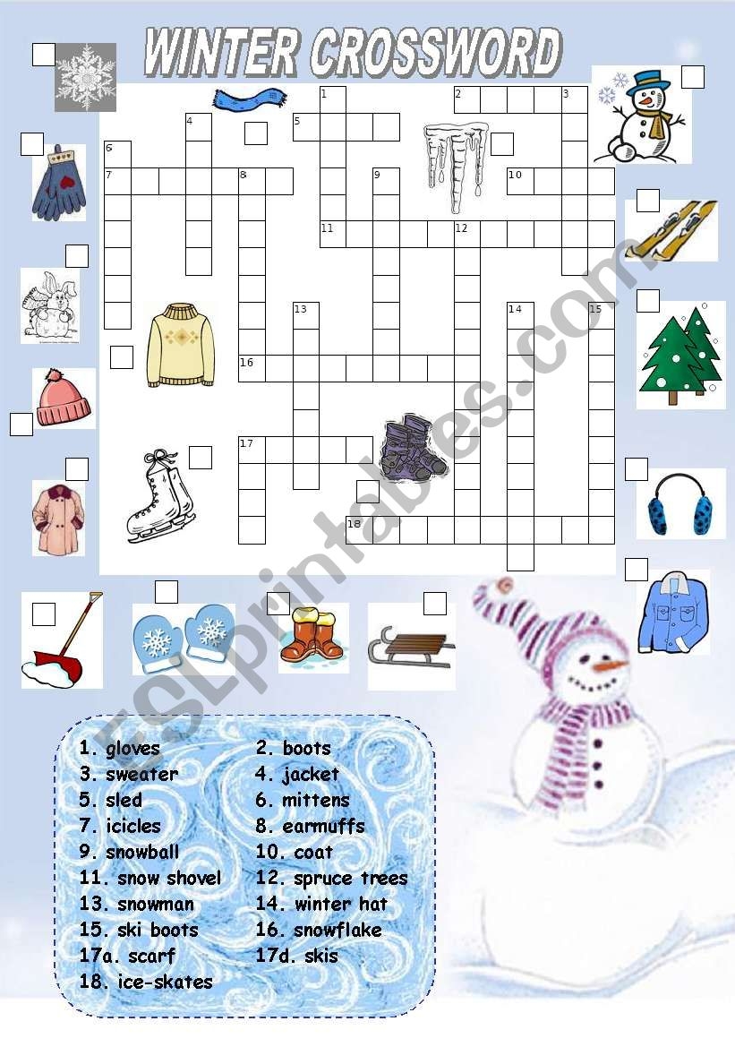 Crosswords Esl Printable