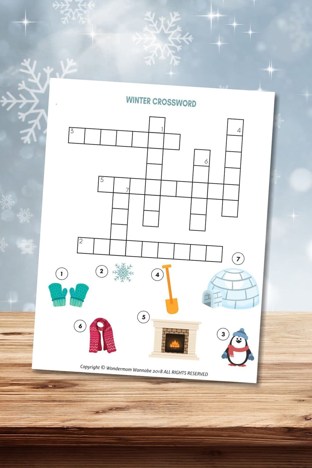 Winter Crossword Puzzle For Kids Winter Crossword Puzzle For Kids