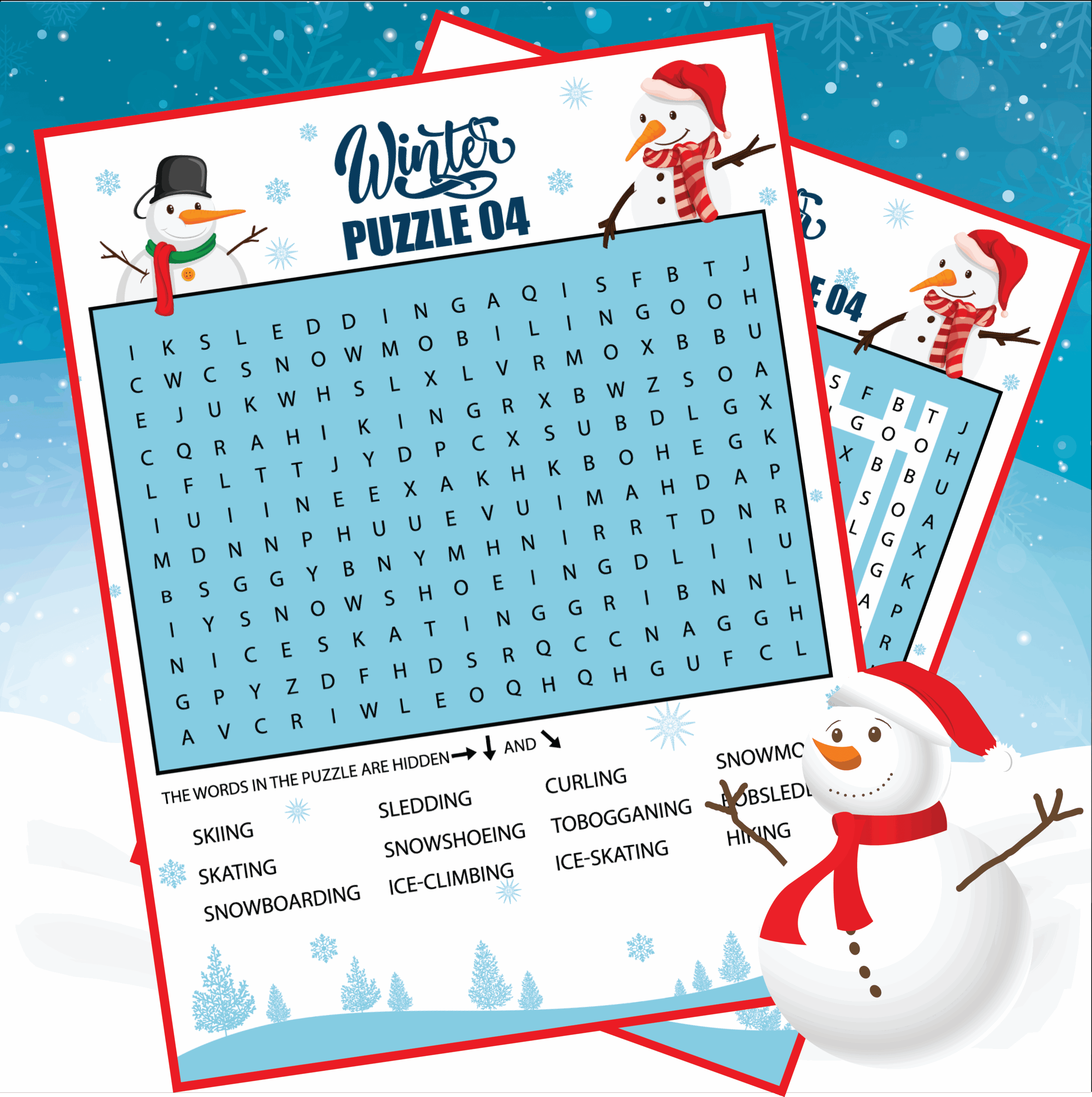 Winter Word Search Puzzles Printable PDF For Kindergarten Made By Teachers Winter Word Search Puzzles Printable PDF For Kindergarten Made By Teachers