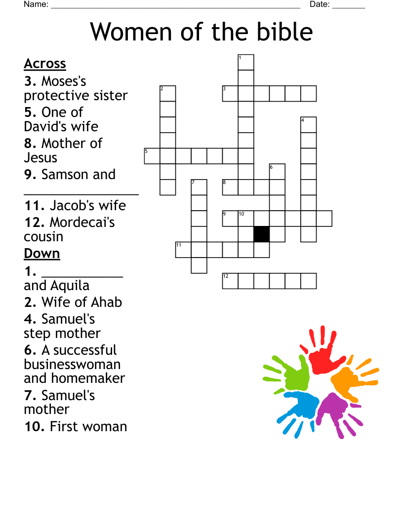 Women Of The Bible Crossword WordMint