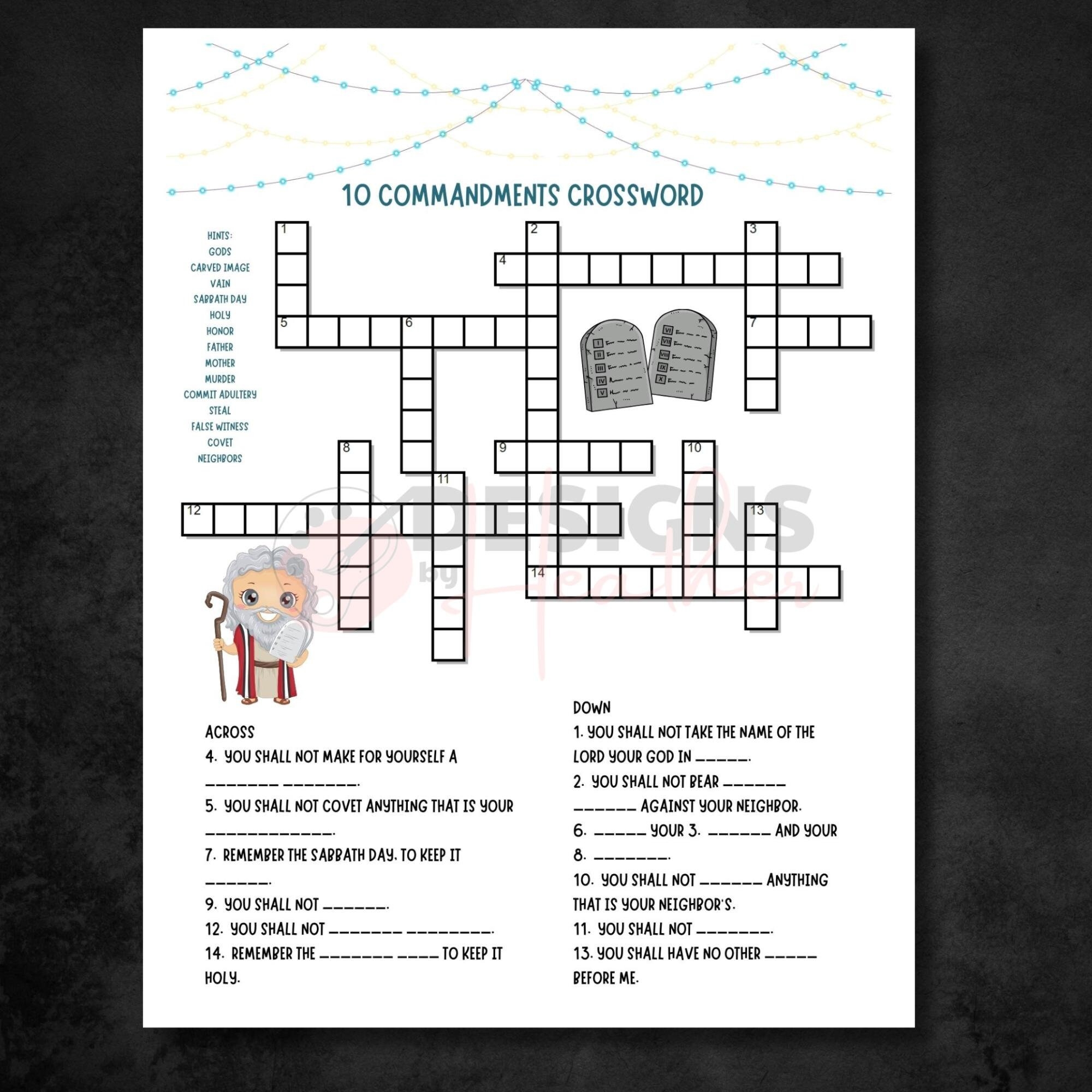 10 Commandments Children s Printables 6 Worksheets Children s Word Search Kids Crossword Bible Instant Download Kid s Activity Pages Etsy 10 Commandments Children s Printables 6 Worksheets Children s Word Search Kids Crossword Bible Instant Download Kid s Activity Pages Etsy