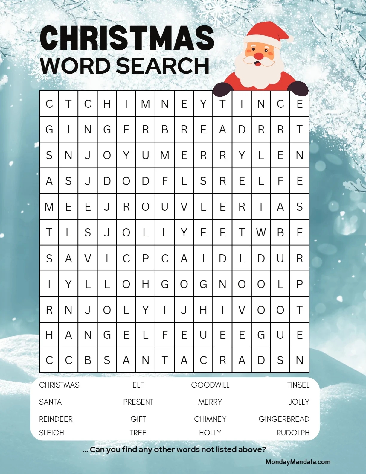 18 Christmas Word Searches Free PDF Printables 