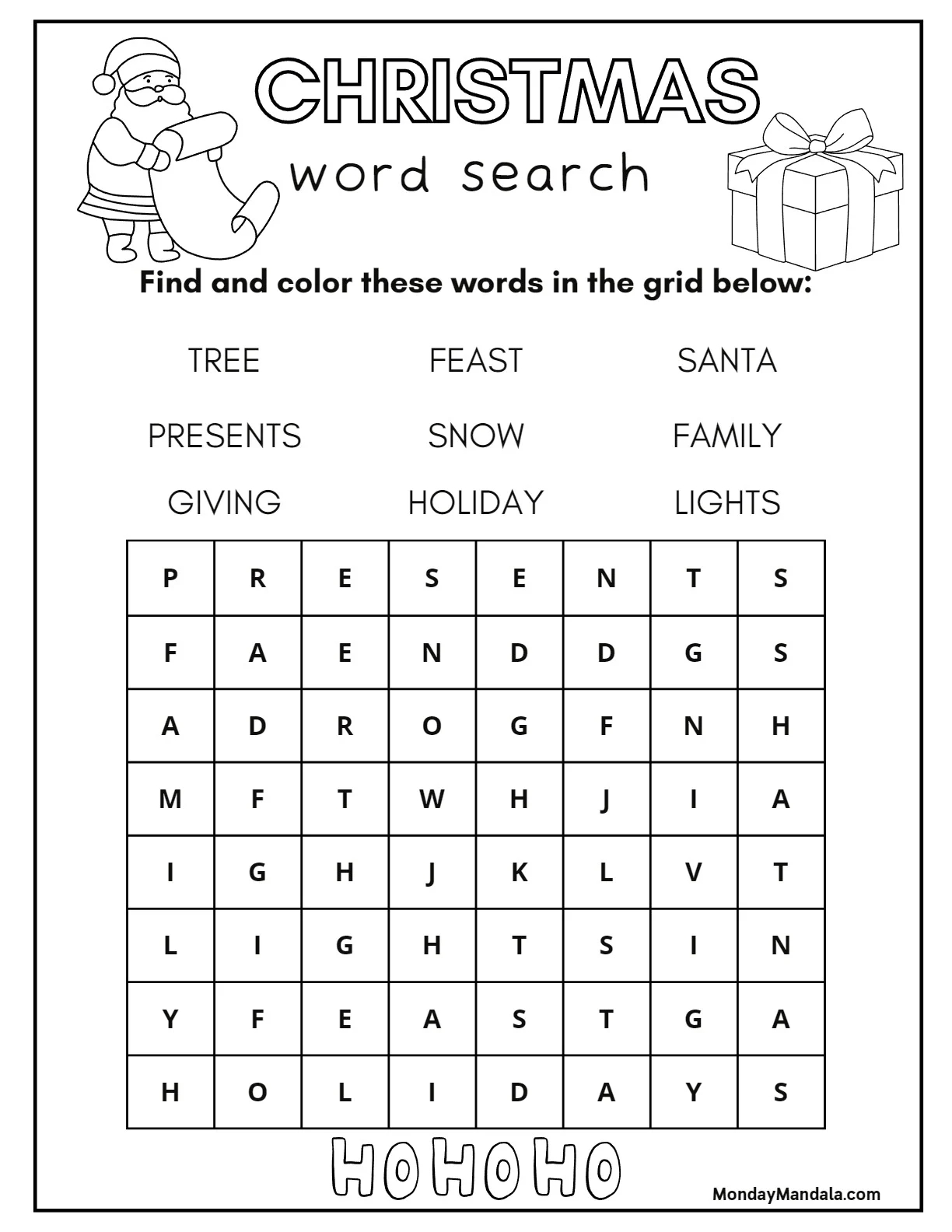 18 Christmas Word Searches Free PDF Printables  18 Christmas Word Searches Free PDF Printables
