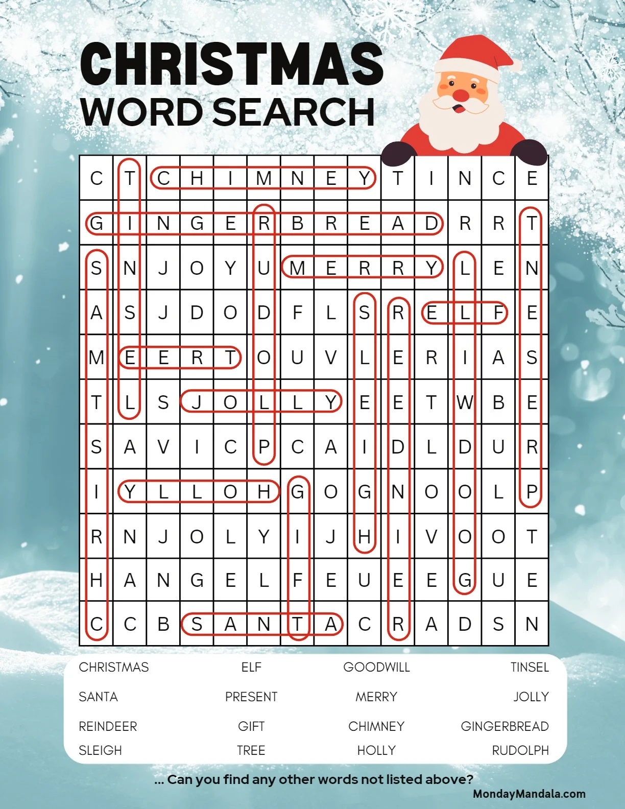 18 Christmas Word Searches Free PDF Printables 