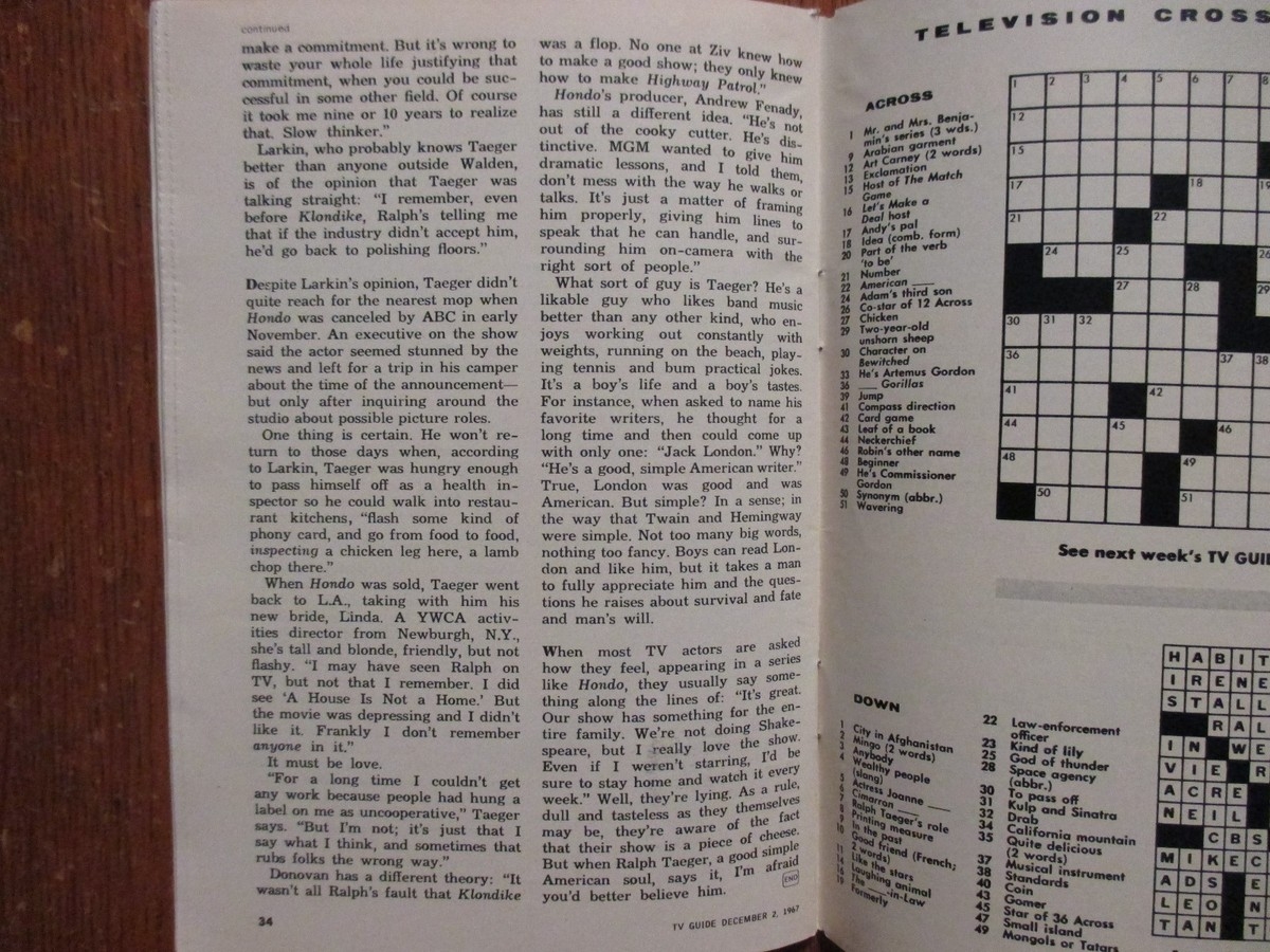 1967 TV Guide HONDO RALPH TAEGER BARBARA STANWYCK GENEVIEVE BUJOLD MARLO THOMAS EBay