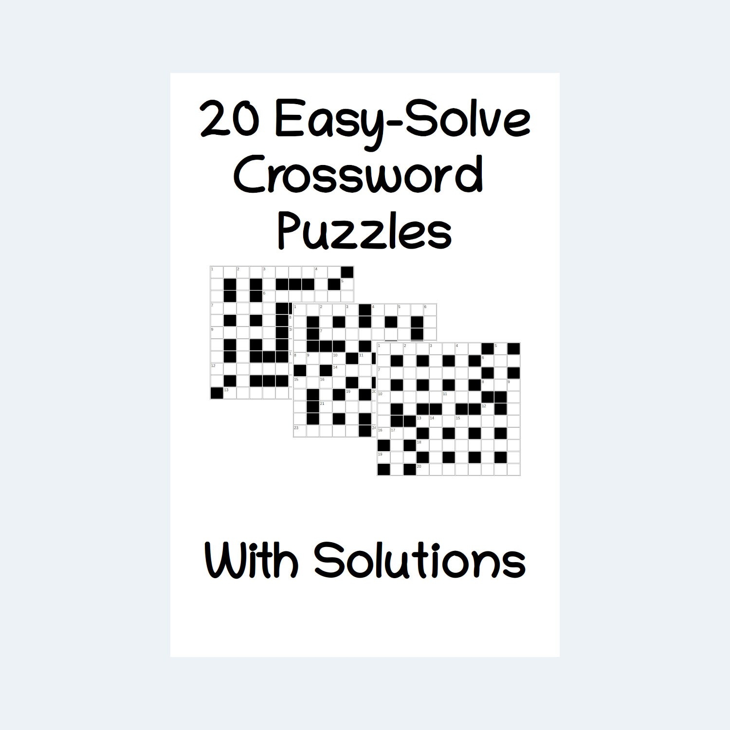 20 Printable Easy solve Crossword Puzzles Downloadable Printable Crossword Puzzles Etsy 20 Printable Easy solve Crossword Puzzles Downloadable Printable Crossword Puzzles Etsy