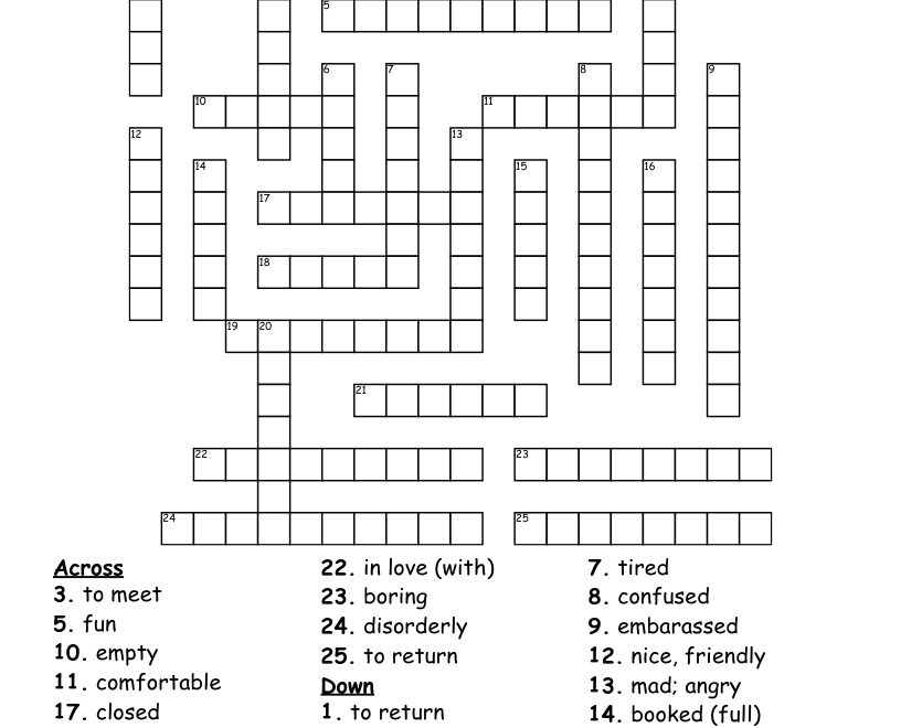 25 Word Crossword WordMint