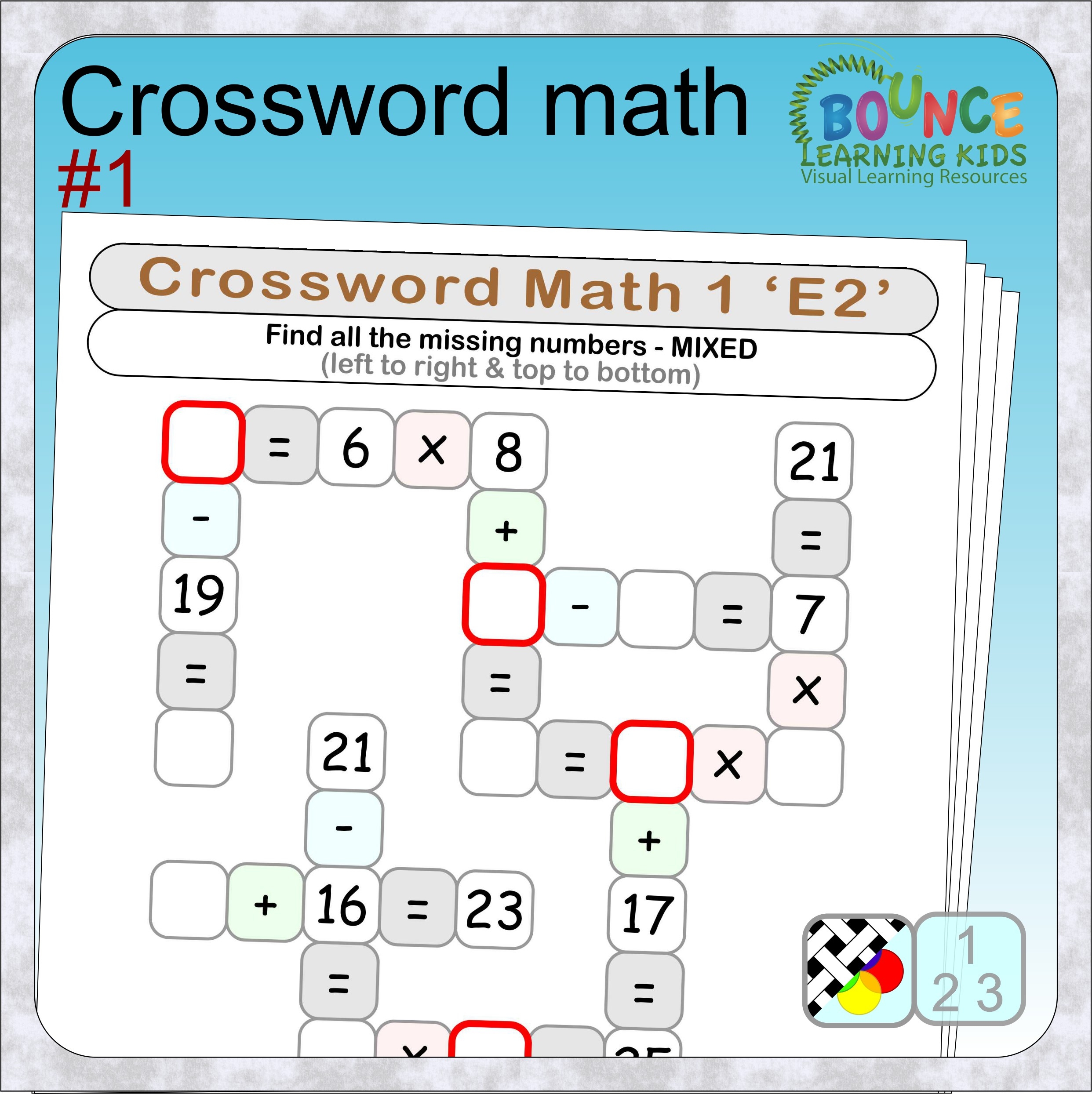 28 Fun Crossword Math Worksheets Hundreds Of Sums To Solve