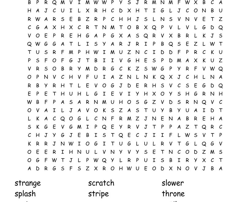 2nd Grade Word Search WordMint