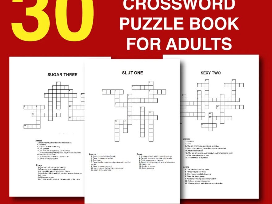 30 Swear Word Crossword Puzzles For Adults Instant Download Printable Puzzle Books For Adults Curse Words Profanity Funny Gift For Grown Ups Etsy