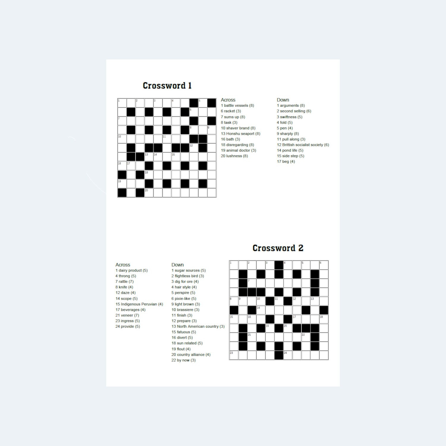 Source Printable Crossword Source Printable Crossword
