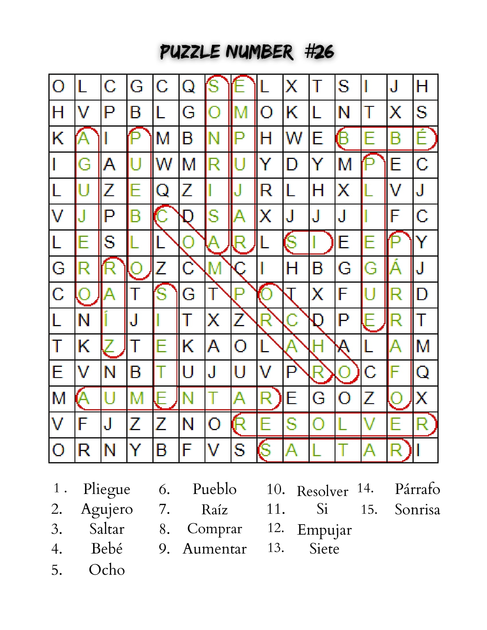 A Buscar Spanish Word Search Keep Your Mind Sharp And Have Fun Made By Teachers