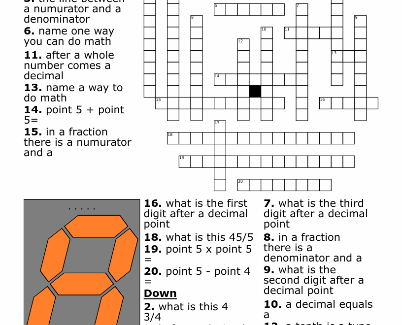 A Very Hard Maths Crossword Word Search WordMint