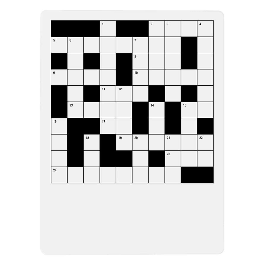 Amazon Dry Erase Board Blank Crossword Puzzle For Grade School Or Homeschool Students Or Seniors  Amazon Dry Erase Board Blank Crossword Puzzle For Grade School Or Homeschool Students Or Seniors