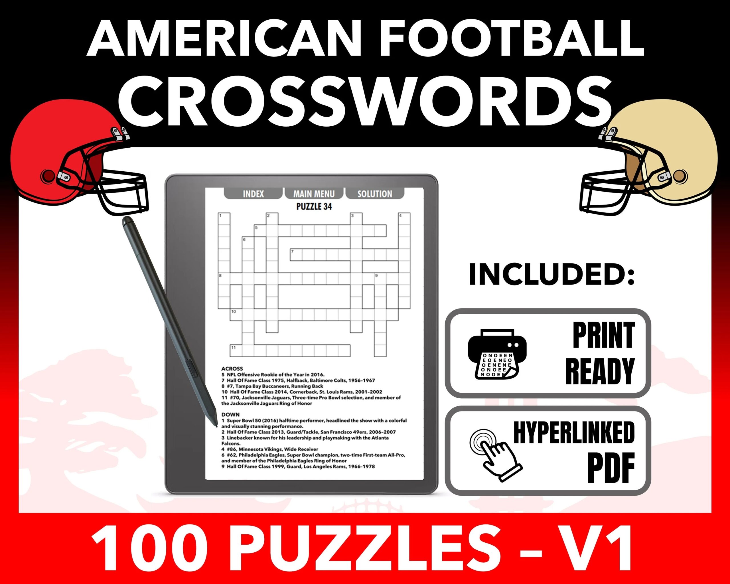American Football Trivia 100 Crosswords For E ink Readers Print Digital Use PDF Football Fun Activity Etsy Australia American Football Trivia 100 Crosswords For E ink Readers Print Digital Use PDF Football Fun Activity Etsy Australia